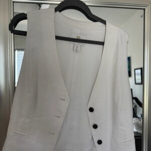 House of Harlow 1960 Ivory Vest with Dark Buttons